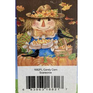 Scarecrow Fall House Flag Halloween Party Decor Candy Corn Pumpkin Farm Rustic